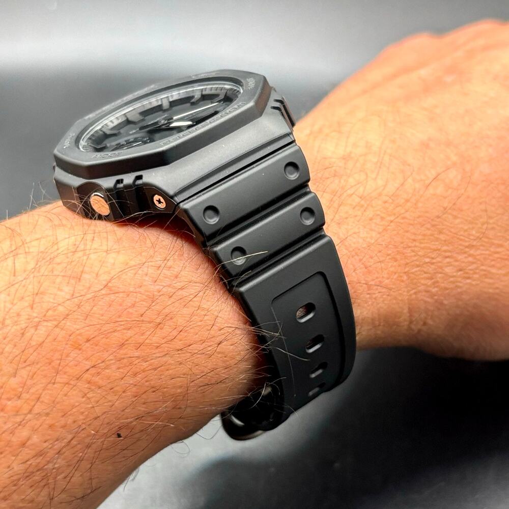 Casio G-Shock GA-2100-1A1 Monochrome Black Carbon Core Guard CasiOak Watch NIB - Picture 13 of 17